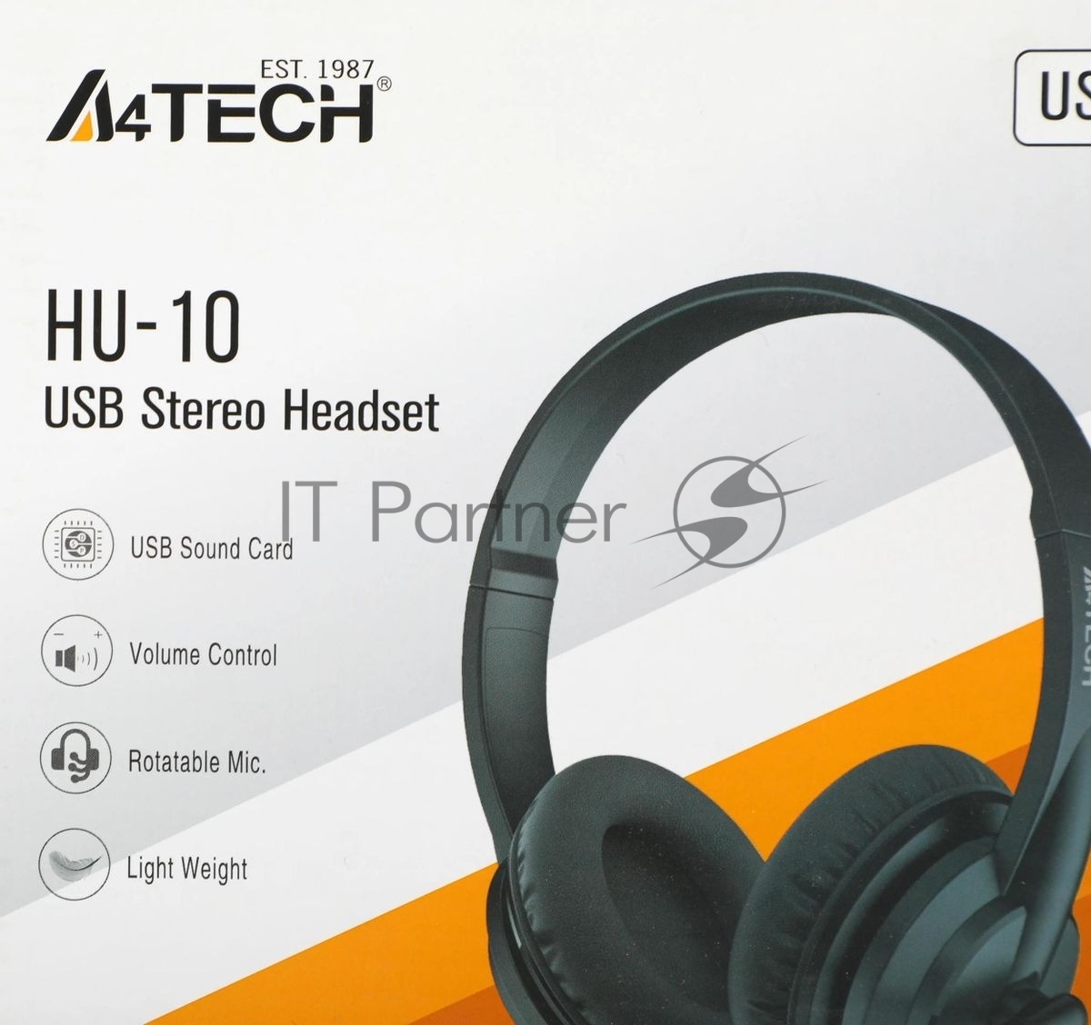 Гарнитура A4Tech HU-10 чёрный, проводная
