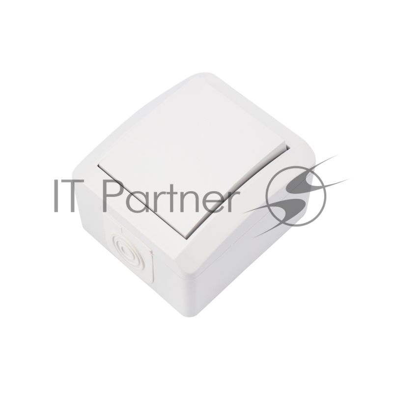 Переключатель проходной Kranz INDUSTRIAL IP54, о/у, белый