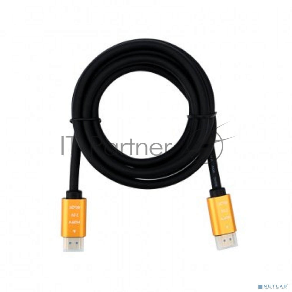 Rexant (17-6104) Кабель HDMI - HDMI 2.0, 2м, Gold (цветная коробка)