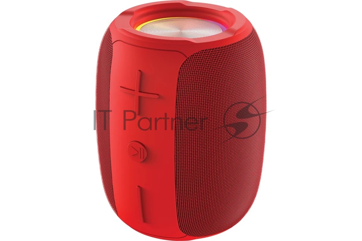 Колонка беспроводная QUMO BatteryBeats BT5.0 5Вт IP64 FM SD USB AUX подсветка 1500мА·ч красный