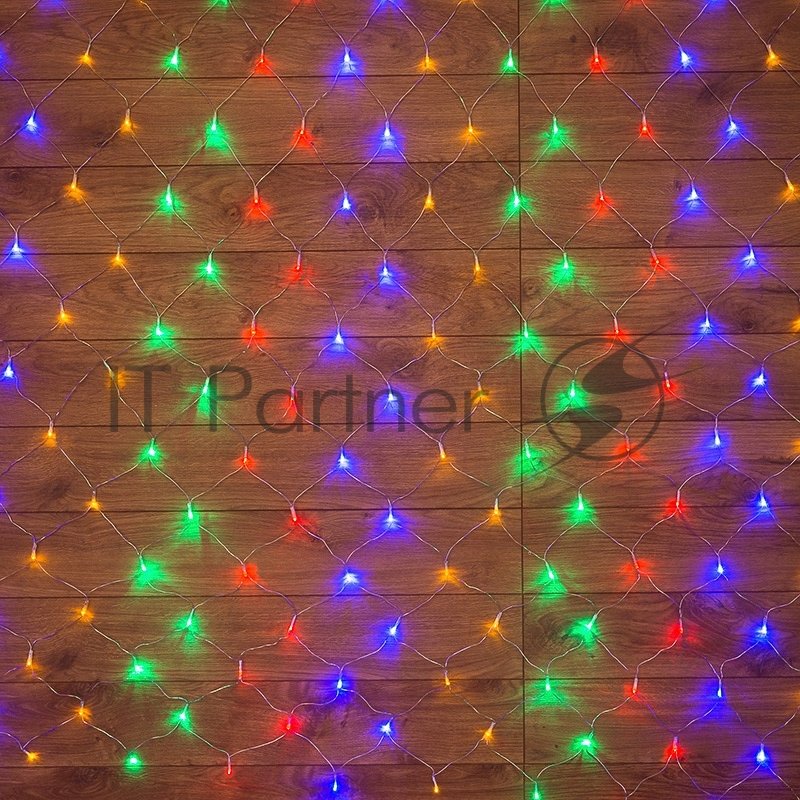 Гирлянда Neon-night "Сеть" 1,5х1,5 м, прозрачный ПВХ, 96 LED мультиколор