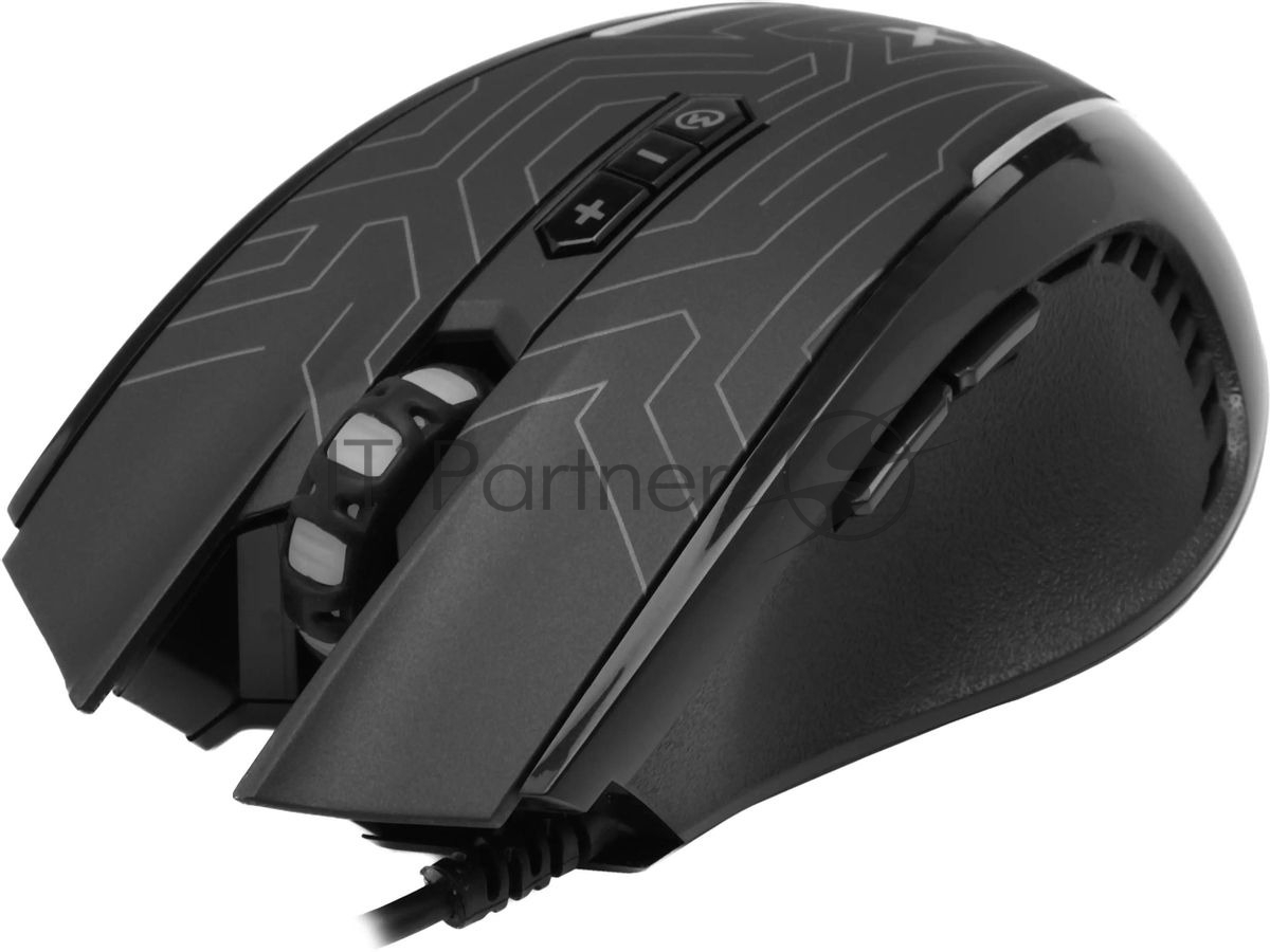 Мышь проводная A4Tech X87 черный, 2400 dpi, USB, кнопки - 8