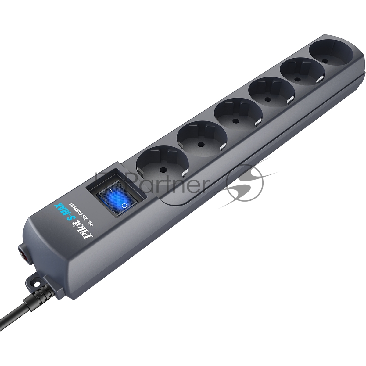 Сетевой фильтр Pilot S Max (5 euros + 1GP), 15A/3.5kVA, automatic, 7 m, graphite