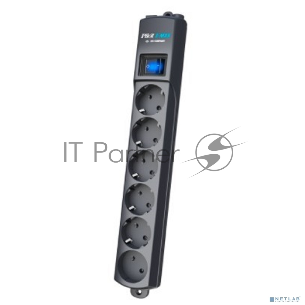 Сетевой фильтр Pilot S Max (5 euros + 1GP), 15A/3.5kVA, automatic, 7 m, graphite