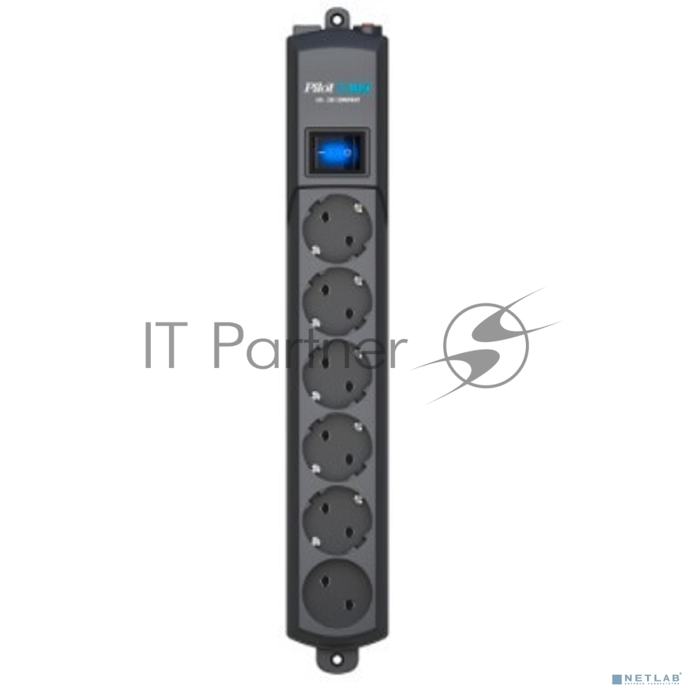 Сетевой фильтр Surge protector Pilot S Max (5 euros + 1GP), 15A/3.5kVA, automatic, 5 m, graphite