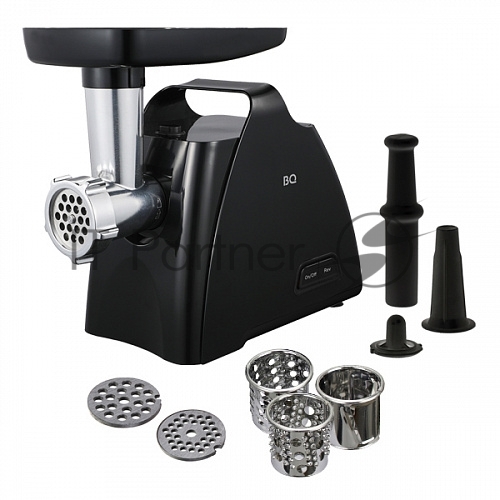 Мясорубка электрическая BQ MG1006 черный, 2100 Вт, 2.4 кг/мин, реверс, защита от перегрузки, насадки - 7