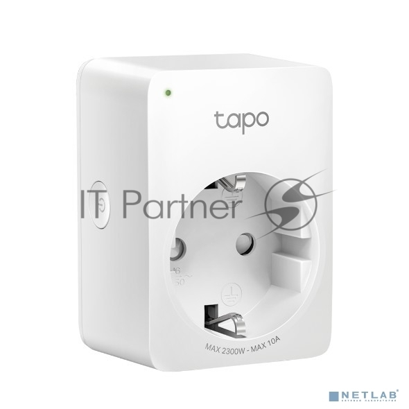 TP-Link Tapo P100 (4-pack) Умная мини Wi-Fi розетка, 220–240 В, максимальная нагрузка 10 А, 50/60 Гц, Wi-Fi 2,4 ГГц