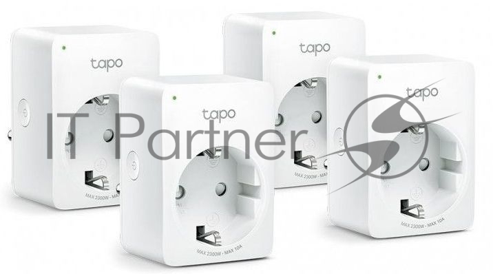 Умная розетка Mini Smart 2.4 GHz Wi-Fi Socket, 4 units, 220-240 V, Max Load 10 A, Bluetooth 4.2 (onboarding only)