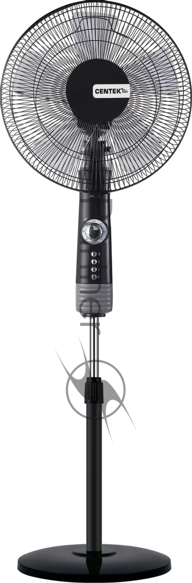 Вентилятор Centek CT-5022 чёрный, напольный, 55 Вт, 3 скорости, 43 см