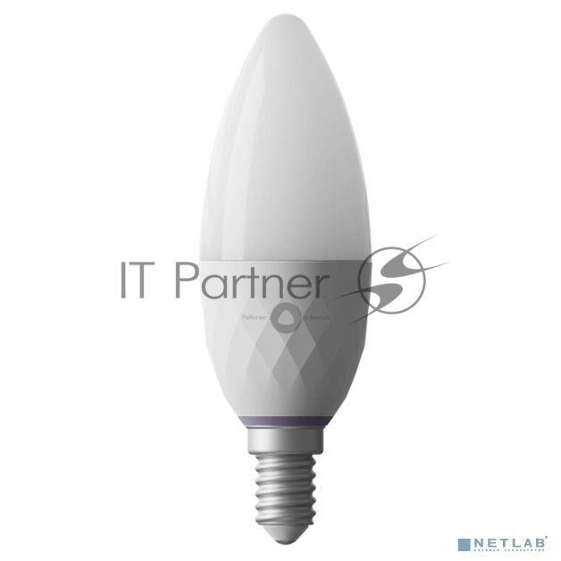 Умная светодиодная лампа YNDX-00017 Яндекс RGB Wi-Fi, E14, 4.8 Вт, 430 лм, 2700 K, 6500 K, 220-240 В/ 50-60 Гц