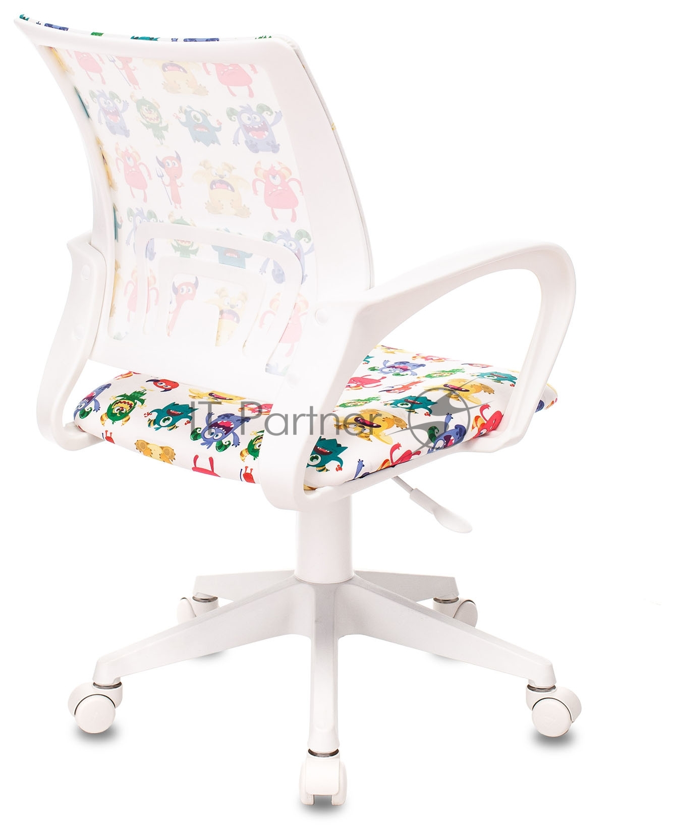 Кресло Бюрократ BuroKIDS 1 W белый, ткань, 120 кг