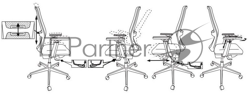 Кресло Бюрократ MC-915 TW-01 38-418 черный, сетка