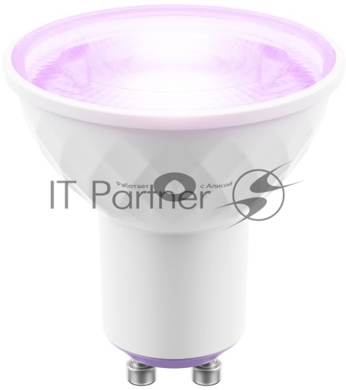 Умная светодиодная лампа YNDX-00019 Яндекс RGB Wi-Fi, GU10, 4.9 Вт, 400 лм, 2700-6500 K, 220-240 В/ 50-60 Гц