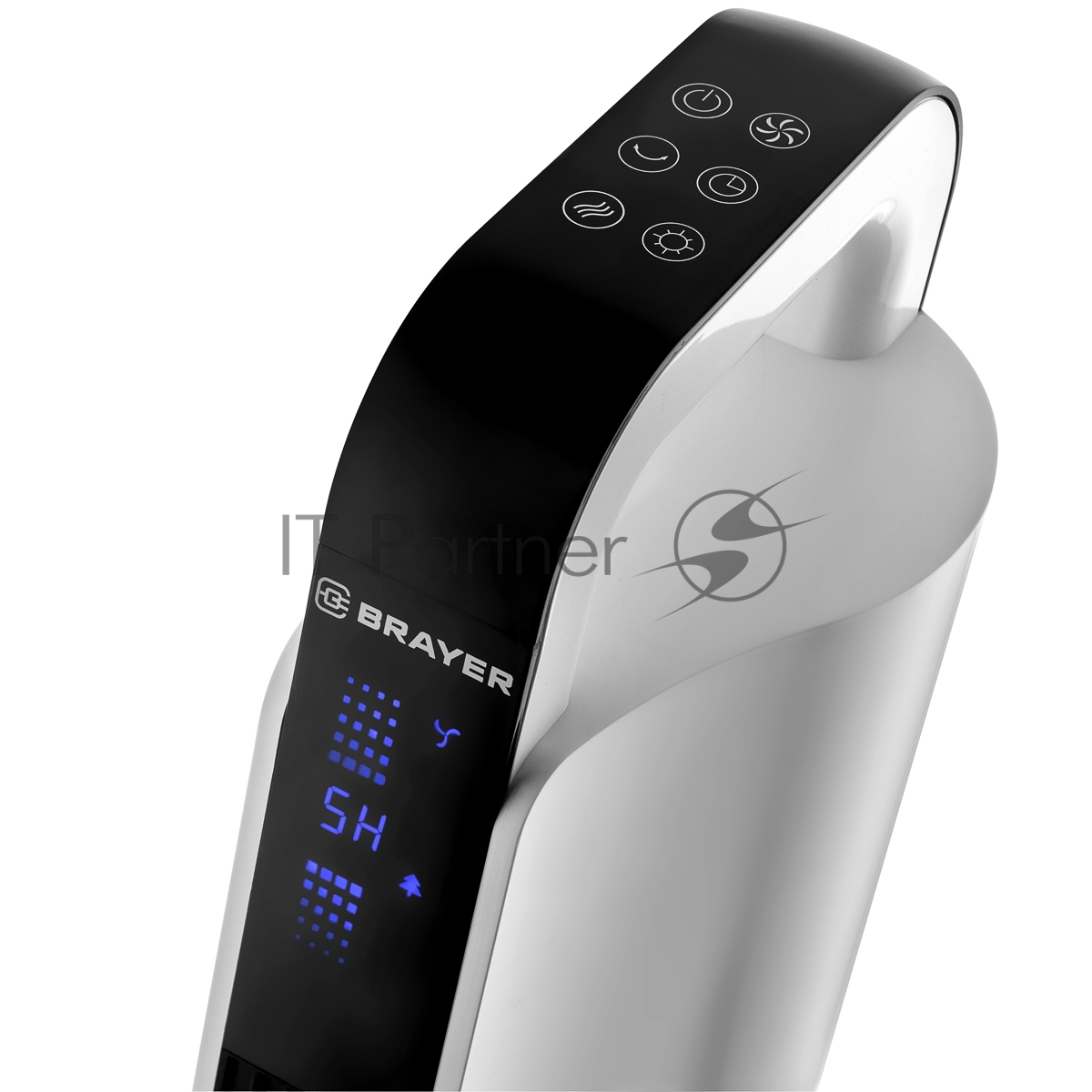 Вентилятор BRAYER 4955BR белый, напольный, 60 Вт, 3 скорости, 90 см