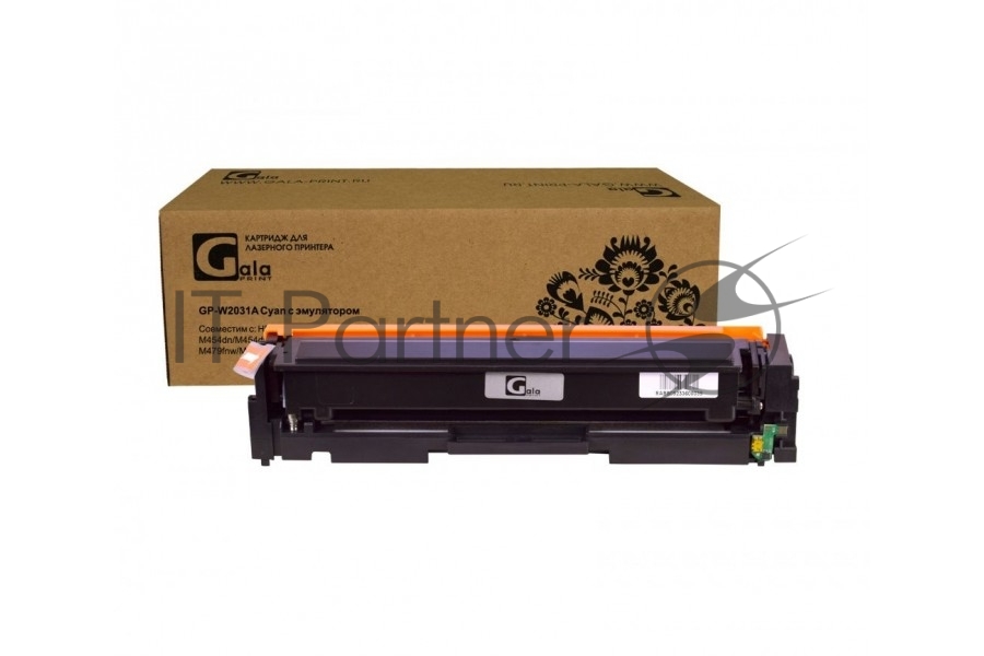 Картридж лазерный GalaPrint GP-W2031A (415A) для принтеров HP LaserJet Pro M454dn/M454dw/M479fdw/M479fnw/M479dw/M479fdn Голубой 2100 копий GalaPrint