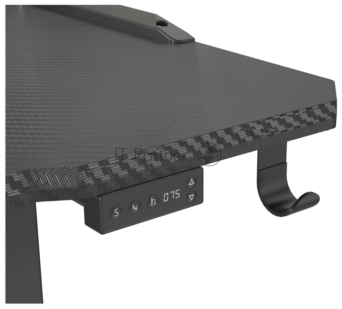 Стол игровой Cactus CS-ED-GbK столешница МДФ карбон, каркас черный