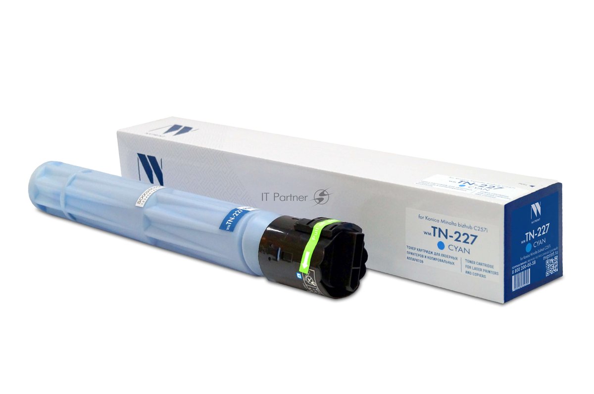 Картридж лазерный NVPrint совместимый NV-TN-227 Голубой для Konica Minolta bizhub C257i (24000k)