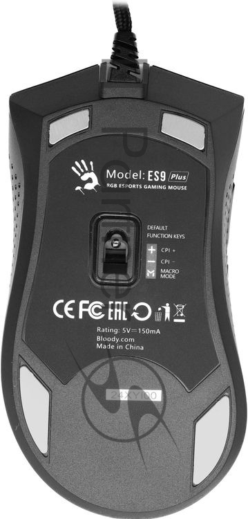 Мышь проводная A4Tech Bloody ES9 Plus черный, 10000 dpi, USB, кнопки - 8