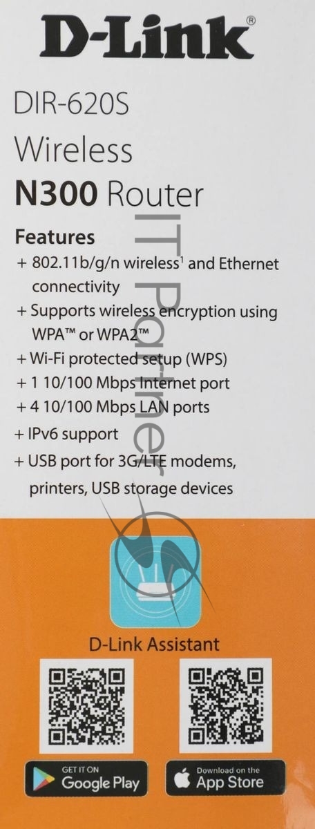 Роутер беспроводной D-Link DIR-620S/RU/B1A N300 черный
