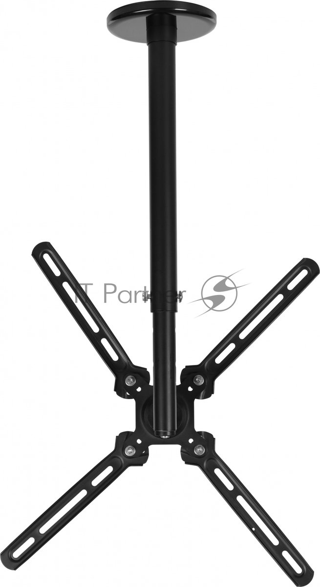 Кронштейн для телевизора Cactus CS-CP07 черный 23"-55" макс.45кг потолочный поворот и наклон