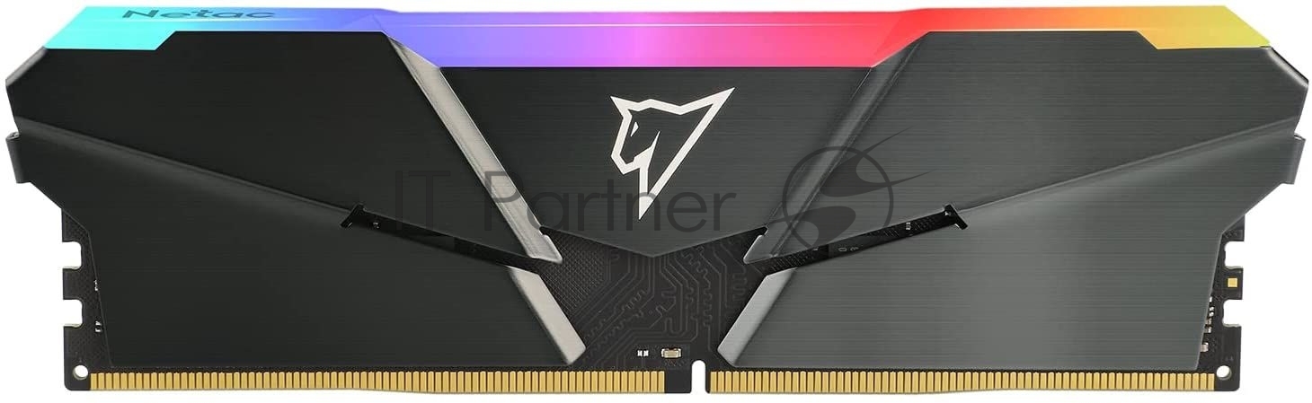 Оперативная память NETAC Shadow, DDR4, 16GB (1x16GB), 3200MHz, CL16, DIMM, с радиатором, RGB, серый