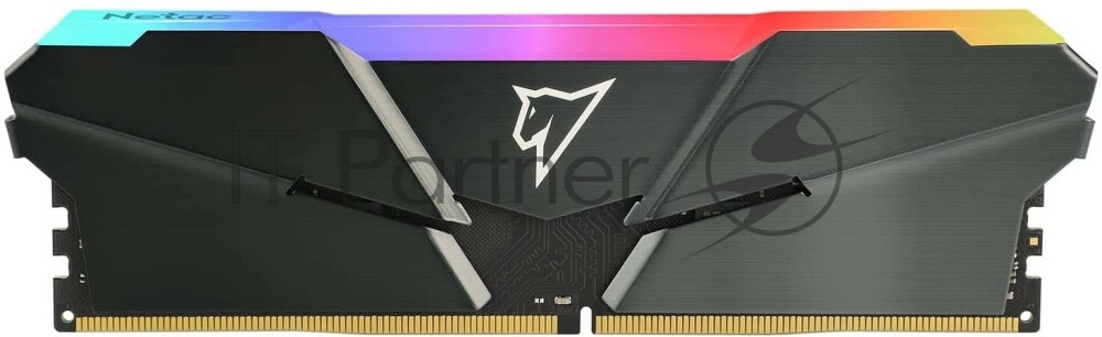 Оперативная память NETAC Shadow, DDR4, 16GB (1x16GB), 3200MHz, CL16, DIMM, с радиатором, RGB, серый