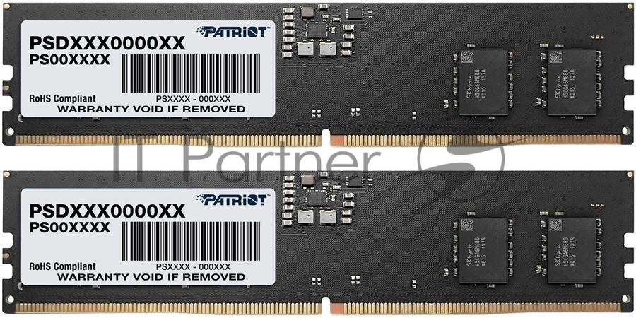 Оперативная память 32GB DDR5 4800MHz Patriot Signature (PSD532G4800K) (2x16GB KIT)