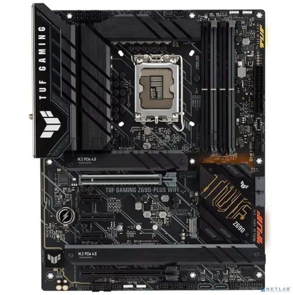 Материнская плата ASUS TUF GAMING Z690-PLUS WIFI, LGA1700, Intel Z690, 4xDDR5, 4xSATA, 4xM.2, 1xPCIe 5.0 x16, 1xPCIe 3.0 x4, 2xPCIe 3.0 x1, 1xDP, 1xHDMI, 1x2.5Gb LAN, Wi-Fi 6E, Bluetooth 5.2, 1xUSB-C 20Gbps, 1xUSB-C 5Gbps, 2xUSB-A 10Gbps, 4xUSB-A 5Gbps, 5x3.5 мм, 7.1, ATX