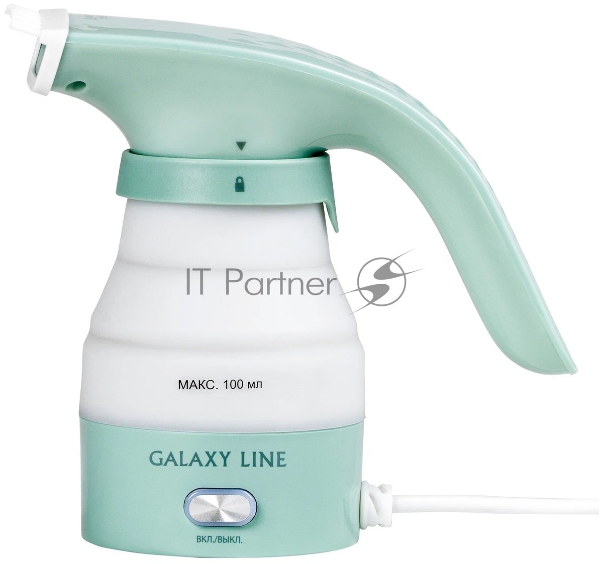 Отпариватель Galaxy Line GL 6197 бирюзовый, 700 Вт, 16 г/мин, 100 мл