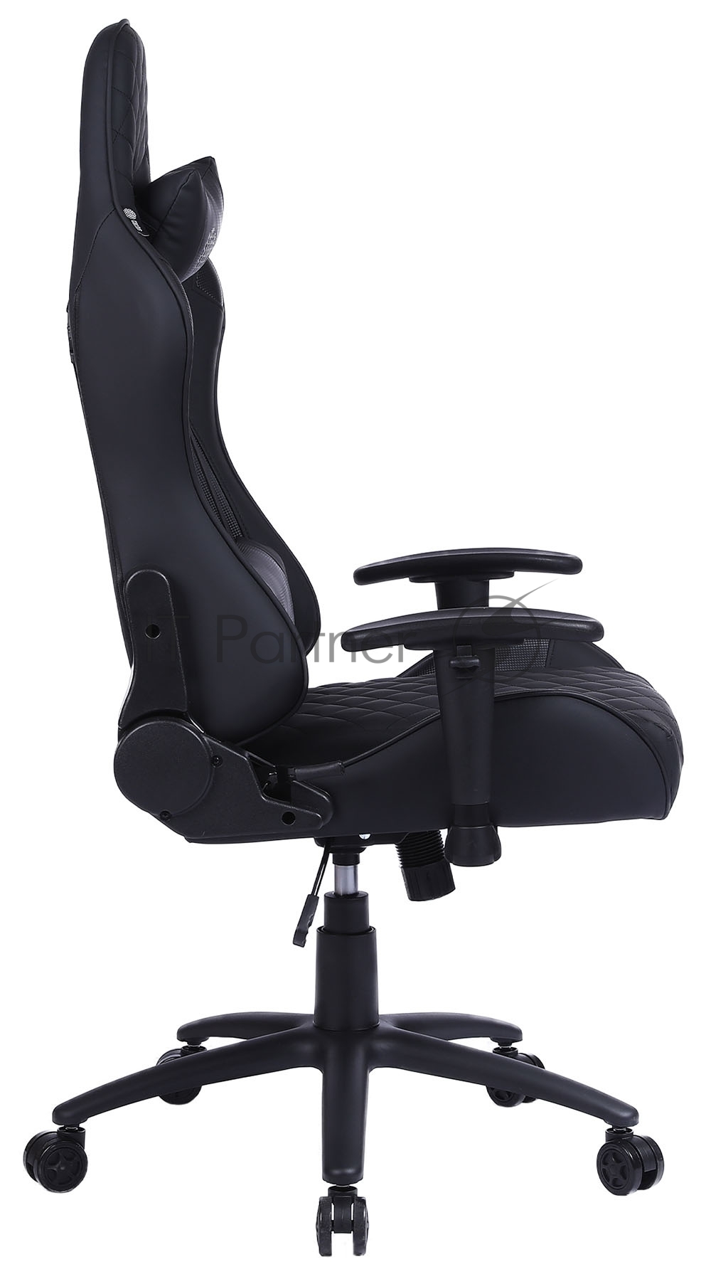 Кресло Cactus CS-CHR-030BL черный, экокожа, подголовник