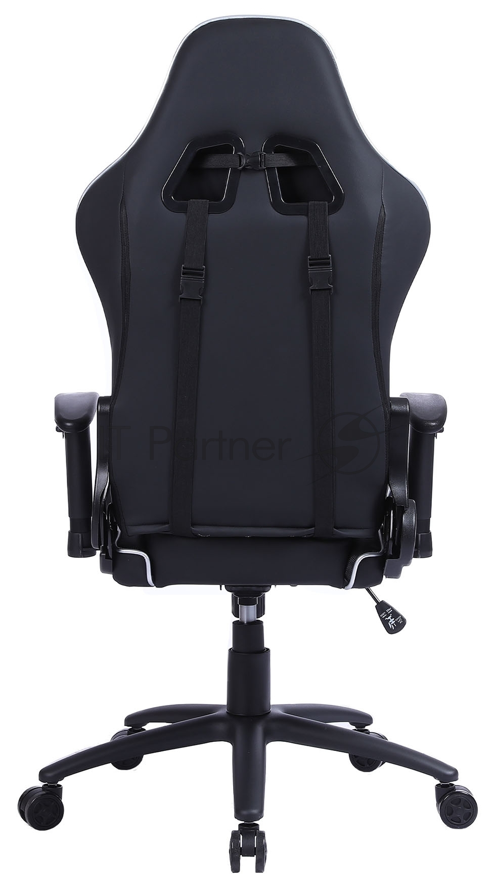 Кресло Cactus CS-CHR-030BLS черный, экокожа, подголовник