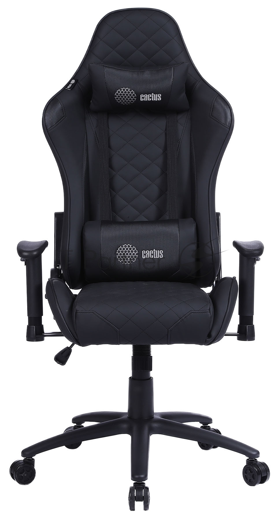 Кресло Cactus CS-CHR-030BL черный, экокожа, подголовник