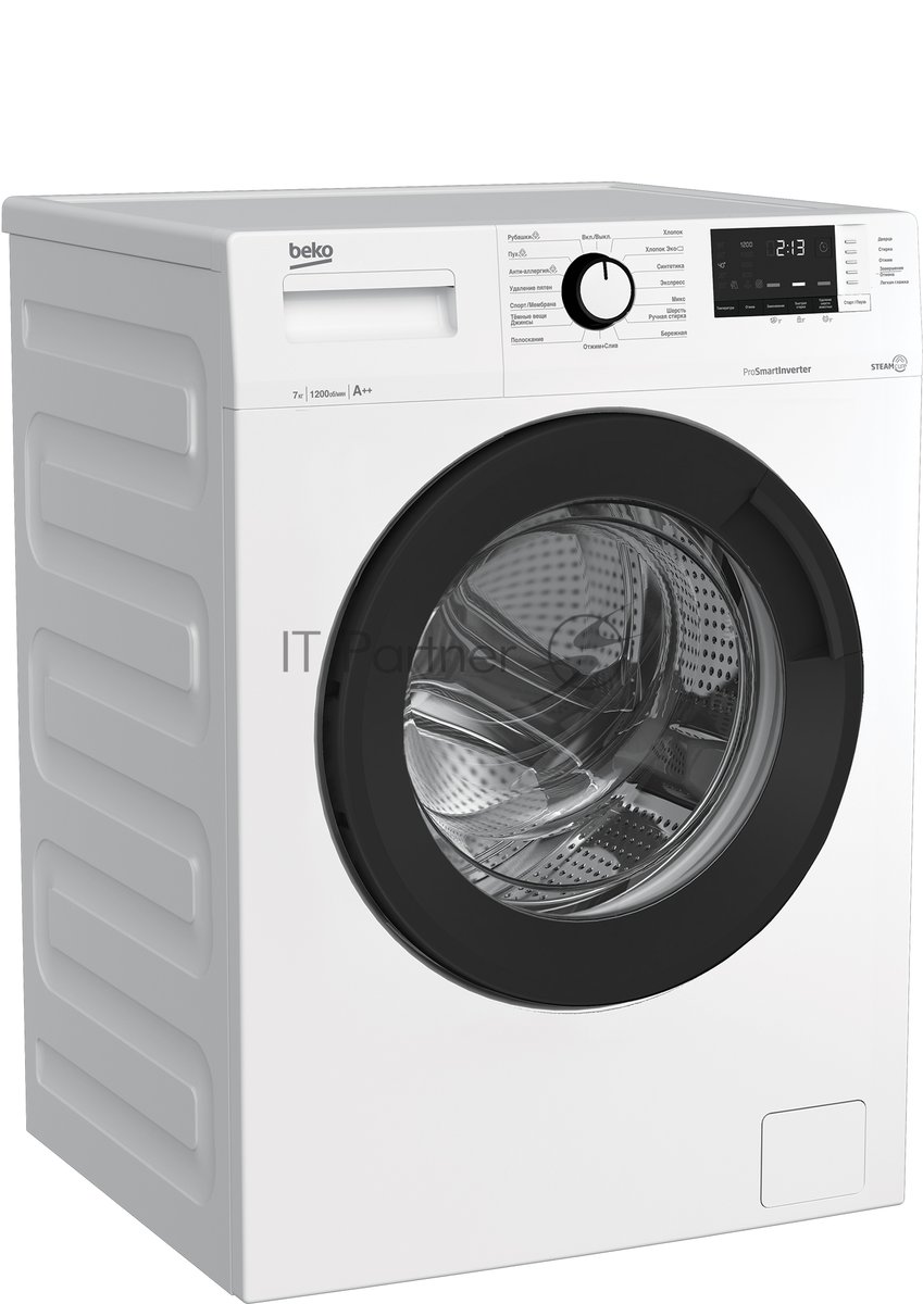 Стиральная машина Beko WSRE7612XAWI белый загрузка фронтальная 7 кг, 1200 об/мин., класс: А