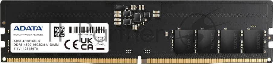 Оперативная память ADATA, DDR5, 16GB (1x16GB), 4800MHz, CL40, UDIMM