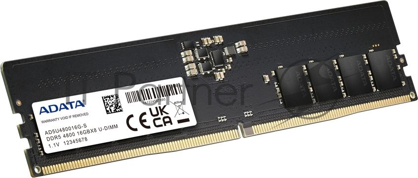 Оперативная память ADATA, DDR5, 16GB (1x16GB), 4800MHz, CL40, UDIMM