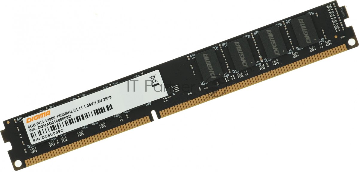 Оперативная память Digma, DDR3, 8GB (1x8 GB), 1600 MHz, CL11, DIMM