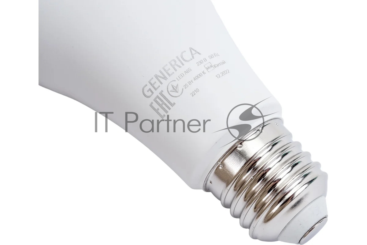Лампа cветодиодная LED IEK LL-A65-25-230-40-E27-G груша, A65 25Вт 230В 4000К E27 GENERICA