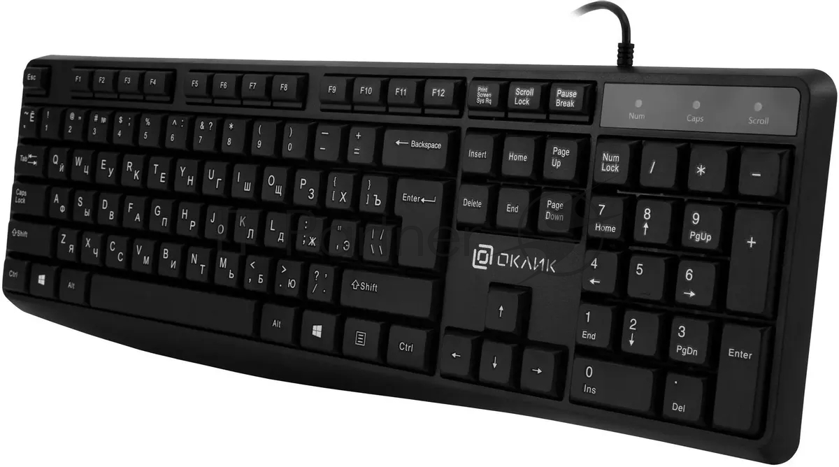 Клавиатура проводная Oklick 145M, USB, черный