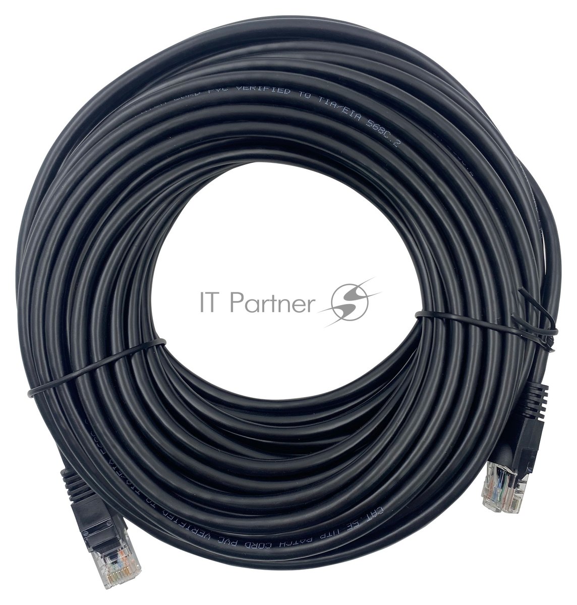Патч-корд Buro UTP 4 пары cat.5e CCA molded 20м черный RJ-45 (m)-RJ-45 (m)