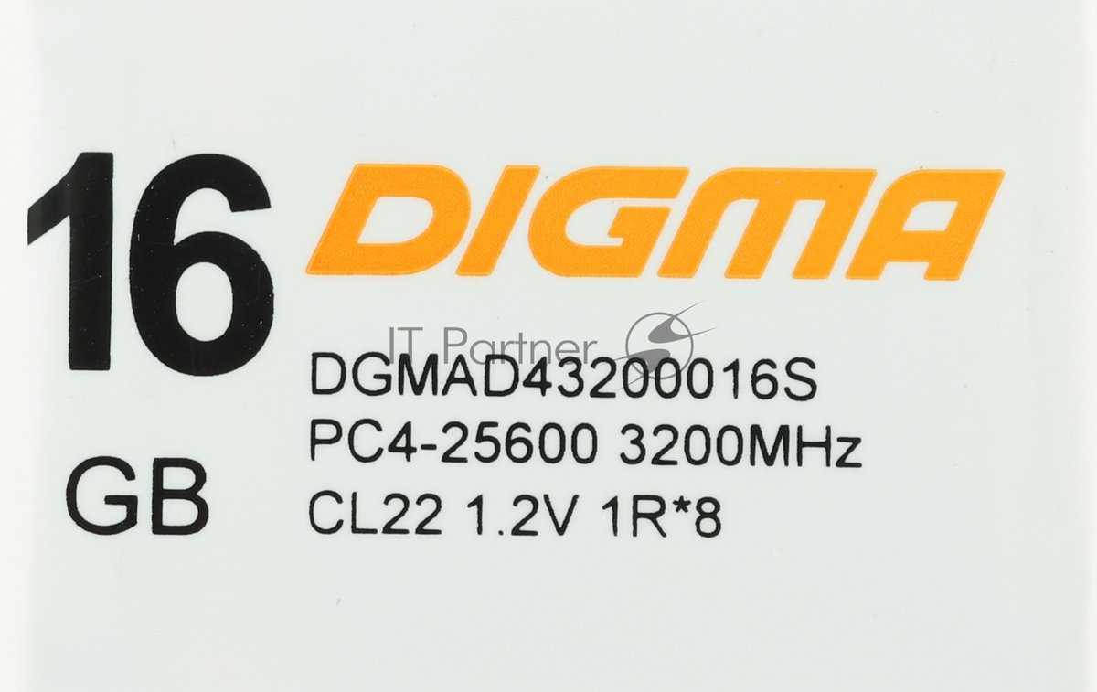 Оперативная память Digma, DDR4, 16GB (1x16GB), 2666MHz, CL19, DIMM