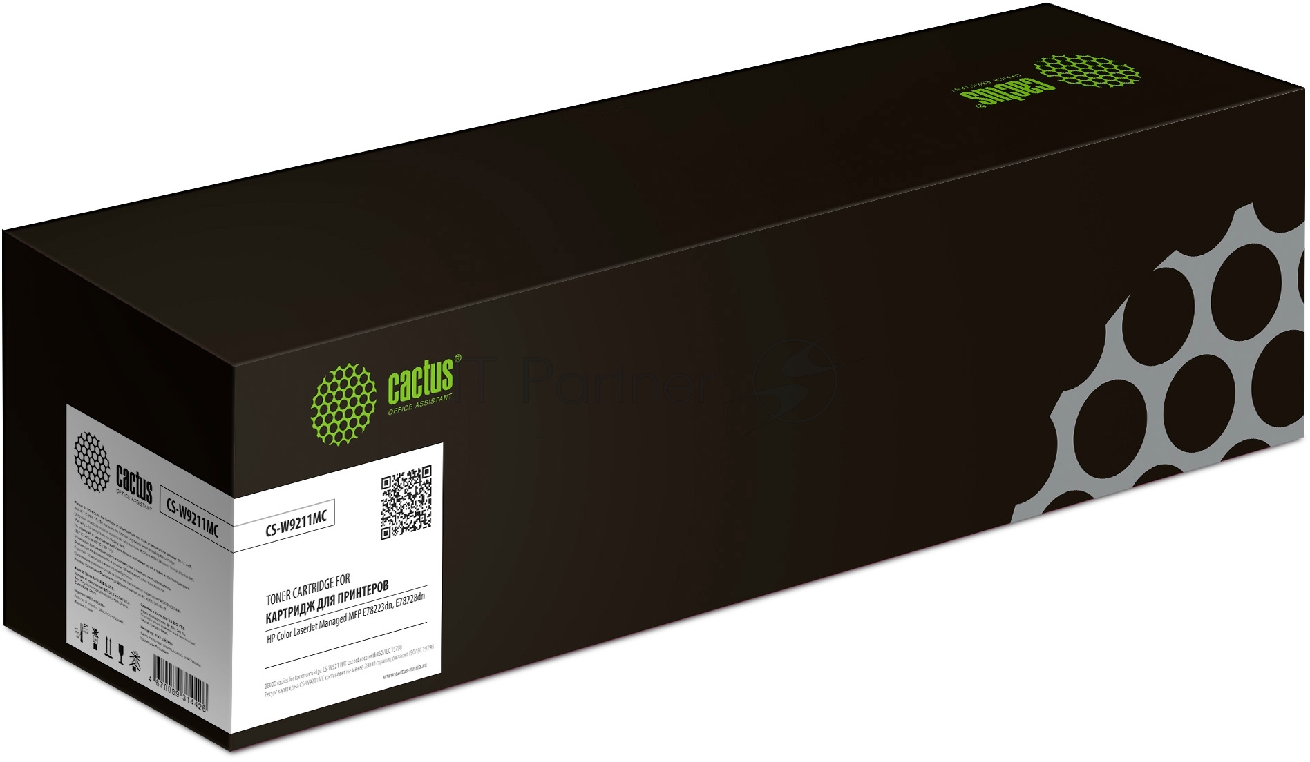 Картридж лазерный Cactus CS-W9211MC голубой (28000 стр.) для HP MP Color LaserJet Managed MFP E78223dn, E78228dn