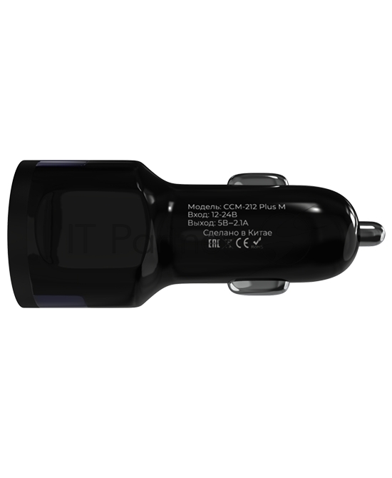 Автомобильное зарядное устройство Maxvi CCM-212 Plus M черный 2.1A