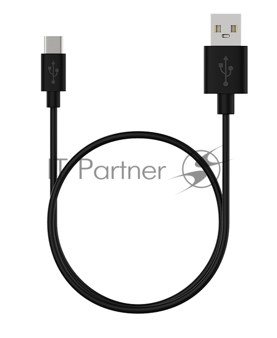 Кабель Maxvi MC-02 UP black USB-A - Type-C, 3A ток макс. нагрузки 3А, макс. напряжение 5V, длина кабеля 1м, материал PVC, черный