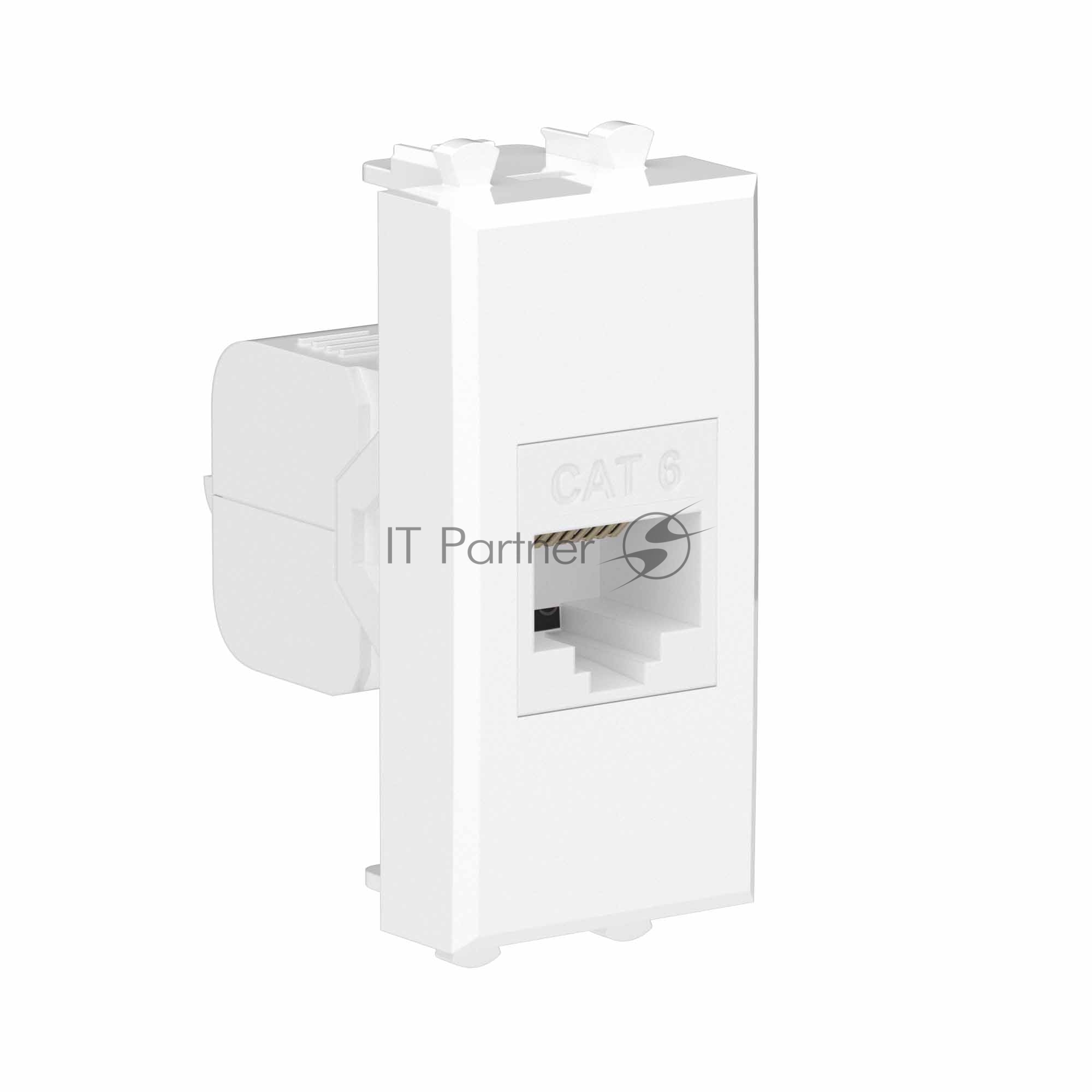 Розетка компьютерная DKC 4400691 1 модуль, Avanti "Белое облако", RJ45 кат.6, без шторок модульная