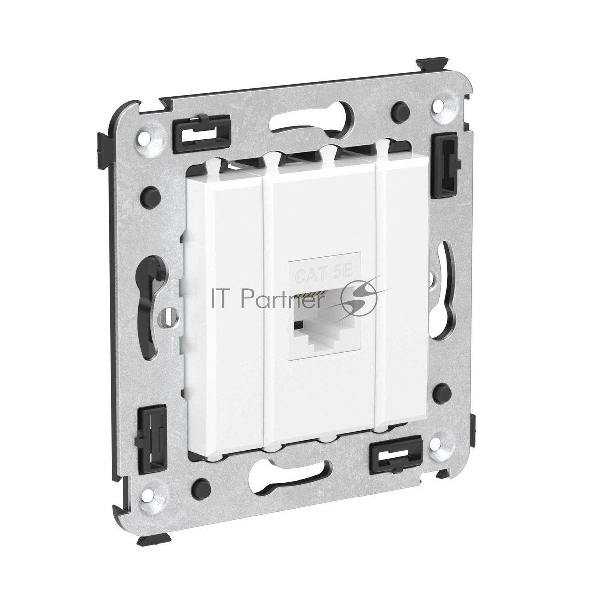 Розетка компьютерная DKC 4400663 1-м СП Avanti "Белое облако" RJ45 кат.5E без шторки в стену