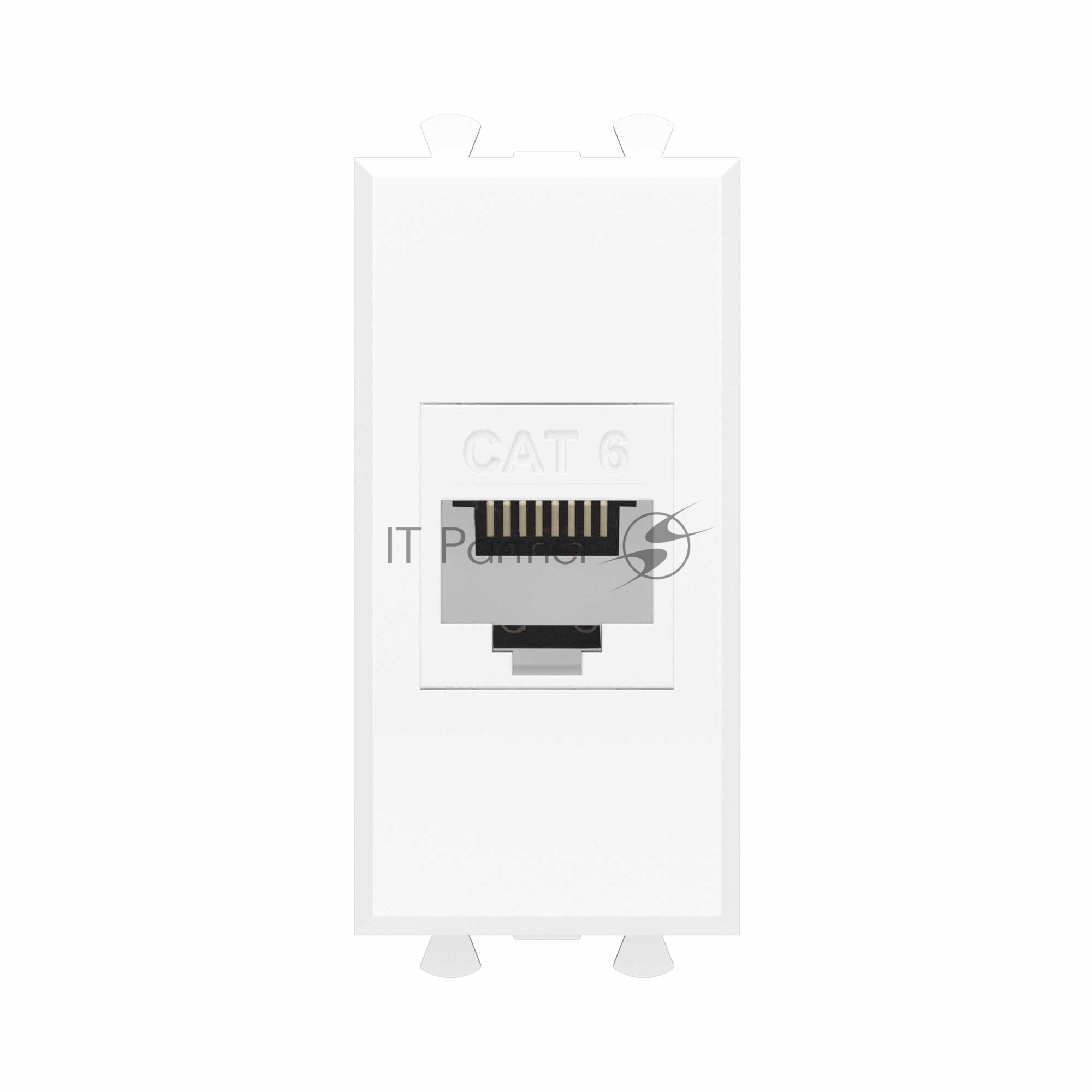Розетка компьютерная DKC 4400691 1 модуль, Avanti "Белое облако", RJ45 кат.6, без шторок модульная