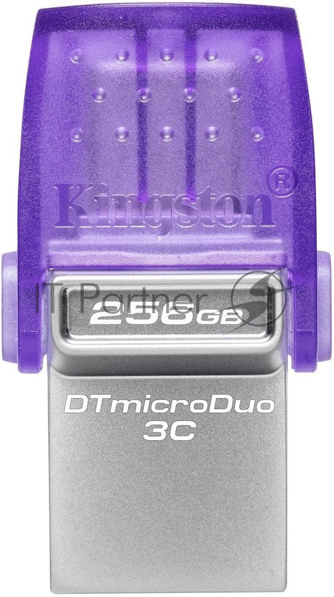 Флешка USB Kingston DataTraveler microDuo 3C (DTDUO3CG3/256GB), 256Gb, USB 3.2 Gen 1/Type-C, R/W 200/15, фиолетовый