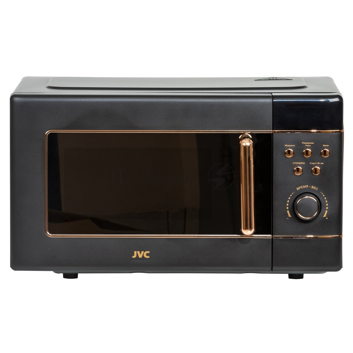 Микроволновая печь JVC JK-MW270D черный, 20 л, 700 Вт, переключатели - кнопки, поворотный механизм