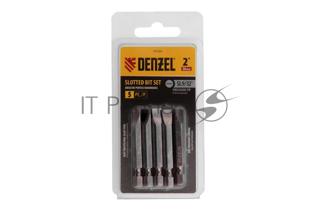Набор бит Denzel SL9/32"x2", 5 шт.