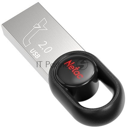 Флешка USB Netac UM2 (NT03UM2N-032G-20BK), 32Gb, USB 2.0, R/W 100/40, серебристый/черный